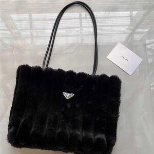 Prada Black Fur Tote